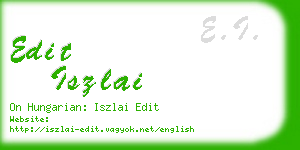 edit iszlai business card